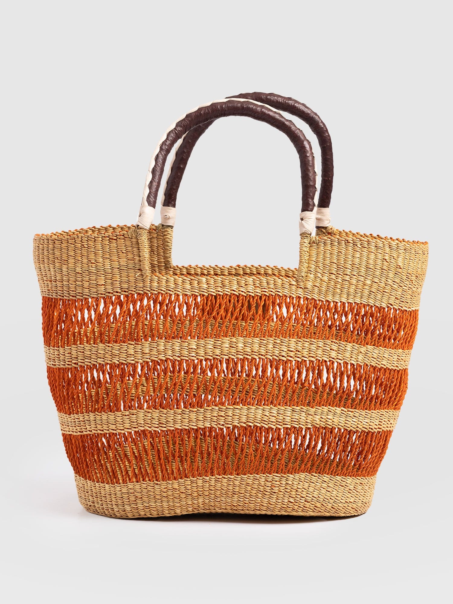 Simone Basket Bag - Orange